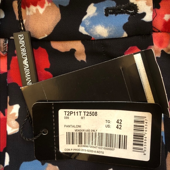 BNWT EMPORIO Armani floral trousers - Picture 5 of 6